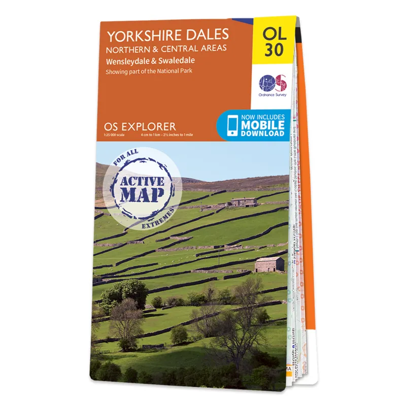 OS Active Map OL30 - Yorkshire Dales - Northern and Central areas